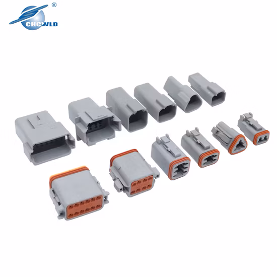 High Quality Deutsch Dt Dt04 Dt06 Auto Connector Plug 2 3 4 6 8 12 Pin Male and Female Waterproof Wire Harness Car Electric Terminal Cable Automotive Connector