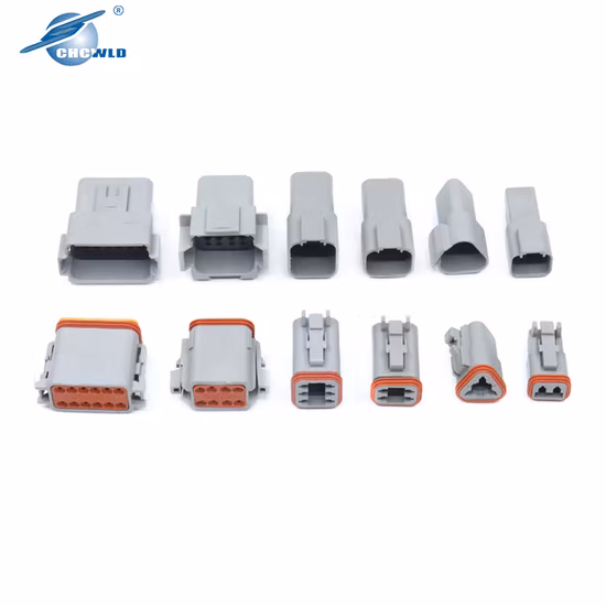 High Quality Deutsch Dt Dt04 Dt06 Auto Connector Plug 2 3 4 6 8 12 Pin Male and Female Waterproof Wire Harness Car Electric Terminal Cable Automotive Connector
